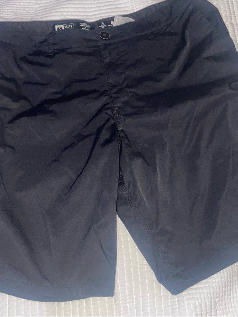 Salty Crew Black Technical Walkshorts